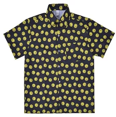 Mens Smiley Face Acid House Rave 90s Festival Retro Shirt Top • £15.98