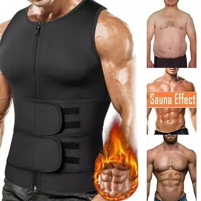 Gynecomastia Compress Tank Top Men's Slimming Body Shaper Vest Sports Sweat Vest • $14.79