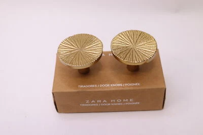 $6.49 • Buy (2-Pk) Zara Home Round Handle Gold Door Knob 6.50 Cm X 4.50 Cm X 4.50 Cm