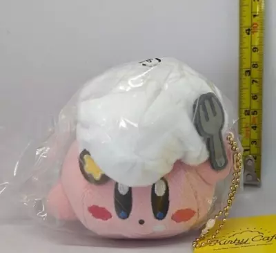 Kirby Cafe Exclusive Japanese Hanging Star Kirby Chef  Fork Ball Chain Plush • $75