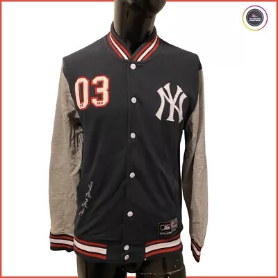 New York Yankees MLB Baseball Men Majestic Varsity Navy Jacket - Medium • £57