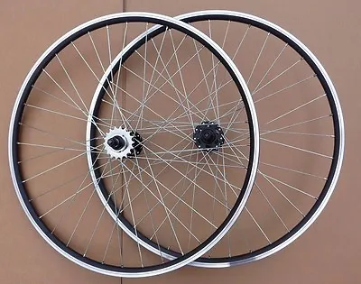 WHEELS Pair 700c Track Wheelset Fixie Flip Flop Single Speed Freewheel Fixed • $108.63