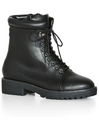Evans Extra Wide Fit Black  Bliss  Ankle Boots - Size 7EEE UK - BNWT • £24.99