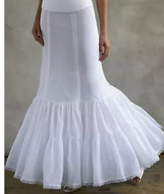 NWT Davids Bridal White Fit And Flare Slip Petticoat Size 10 Style 550 • $22.99