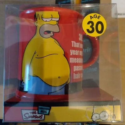New The Simpsons Homer Age 30 30th Birthday Mug Sealed Red • £7.99