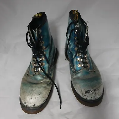 Dr. Martens Doc England Rare 90's Vintage Navy Blue 1460 Boots Men US 10.5 • $254.80