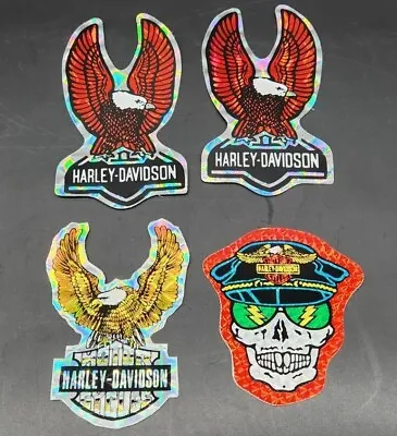 Vintage Stickers Lot HARLEY DAVIDSON MOTORCYCLE Prism Vending Decal Eagle Skull • $29.95