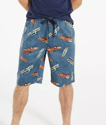 New Peter Alexander Mens Surf Wagon Cotton Sleep Shorts Large L Rrp$59.95 • $25