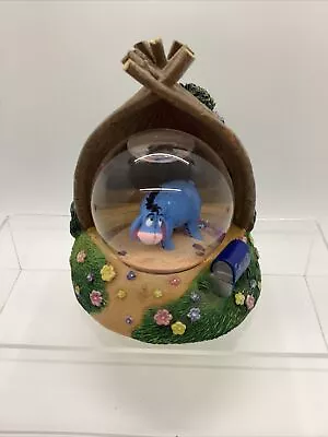 Disney Winnie The Pooh Eeyore Glitter Globe Figurine Waterdome Snow Rare • £27.95