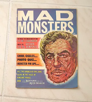 MAD MONSTERS 9 CHARLTON MAGAZINE 1964 MASQUE Of The RED DEATH GOLIATH & VAMPIRES • $9.99