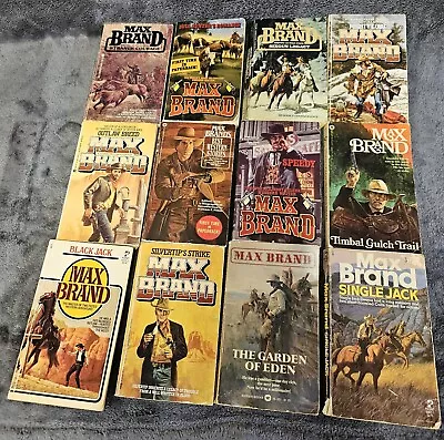 Max Brand Lot Of 12 Adult Leisure Western Paperback Books Vintage • $10.99