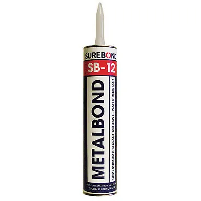 Surebond Sb-12 Metalbond 10.3 Oz Cartridge Aluminum Gray Naptha Base • $12.39