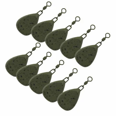 NGT CARP FISHING WEIGHTS LEADS WITH SWIVEL 1.1-3.0oz LEAD FLAT PEAR 10 PACK • £11.49