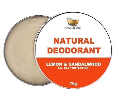 100% Natural Deodorant Lemon & Sandalwood 1 Tub Of 70g • £9.10