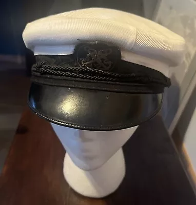 Antique Marine Captain’s Hat   Size 7 1/8 Royal Canadian Yacht Club With Cover • $50