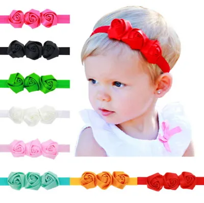 $10.60 • Buy 8 Pcs Colors Newborn Baby Girl Headband Infant Toddler Bow Hair Band Accessories
