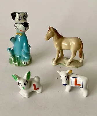 1950s WADE WHIMSIES HUCKLEBERRY HOUND - FOAL -2  MINIKINS RABBIT & COW • £28