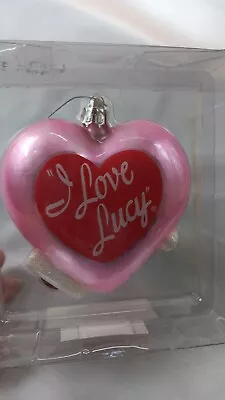 I Love Lucy Glass Heart Chocolate Factory Ornament • $15