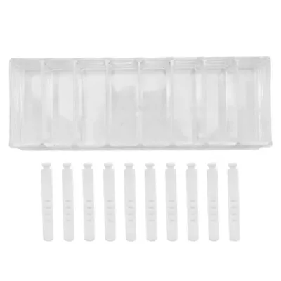 Plastic Cable Management Box 8 Compartments With 10 Cable Ties Transparent 7057 • £11.99