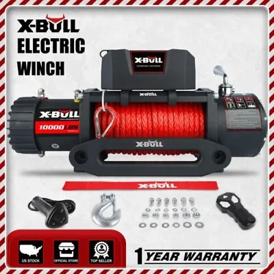 X-BULL 10000LB Electric Winch Synthetic Rope Towing Trailer Truck SUV Off-Road • $299.90