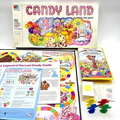 Vintage 1984 Candy Land Board Game Milton Bradley Complete + RARE VHS! - READ • $84.99