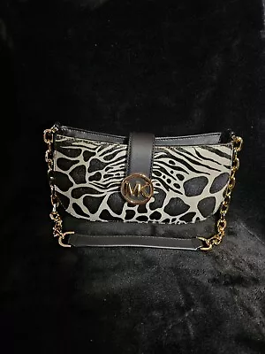 Michael Kors Carmen Animal Print Calf Hair Shoulder Bag • $109