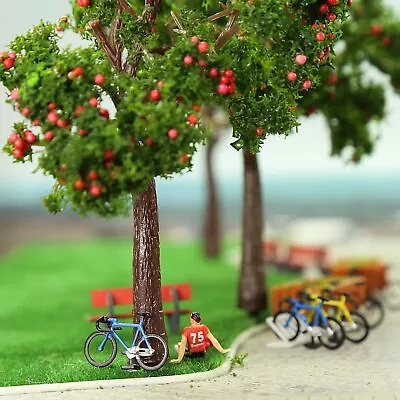 10pcs O Scale Pagoda Model Trees With Red Fruits 1:50 Railroad Landscape 11CM • $10.99