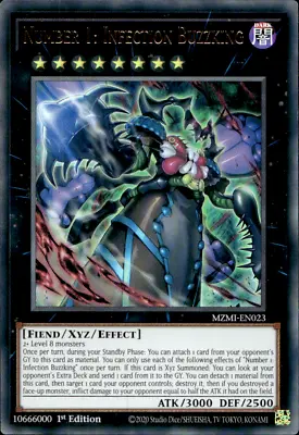 NUMBER 1: INFECTION BUZZKING MZMI-EN023 ULTRA RARE Yugioh • £5.24