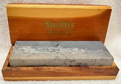 Vintage Smith’s Hard Arkansas Sharpening Stone 6”x2”x1” In Walnut Case • $35