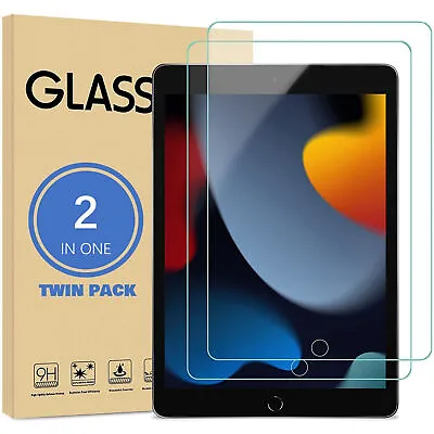 2X Tempered Glass Screen Protector For Apple IPad 10th 9th 8th 7th 6th Gen Air 5 • £3.45