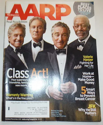 AARP Magazine Morgan Freeman Robert De Niro October/November 2013 122014R2 • $11.04