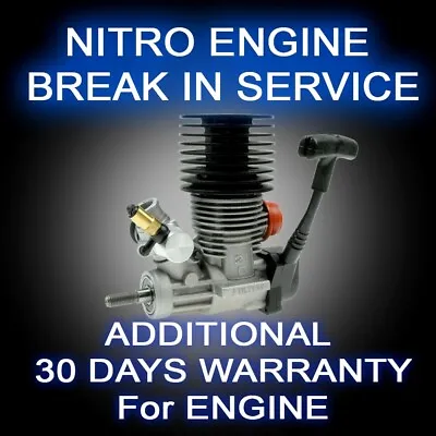 $40 • Buy Exceed RC Nitro Engine Break-In Service + Additional 30 Day Warranty For Engine