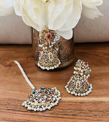 Indian/Pakistani Maang Tikka Earring Set • $25