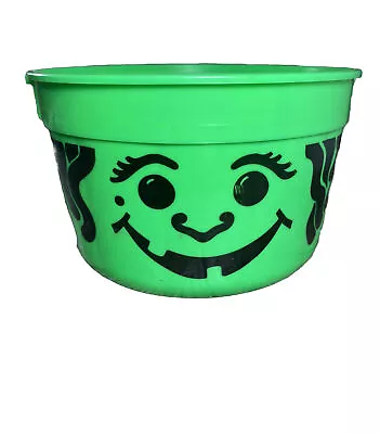 1986 McDonalds Halloween Bucket Green Witch Spider Happy Meal Pail W/o Lid Vtg • $10.99