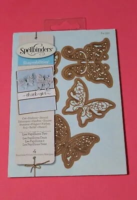 $19.95 • Buy Spellbinders Shapeabilities Les Papillions Two Butterfly Cutting Dies S4-395