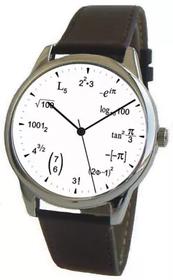  Mathematics Dial  Large Theme Watch Has A Math Equation At Each Hour Indicator • $60