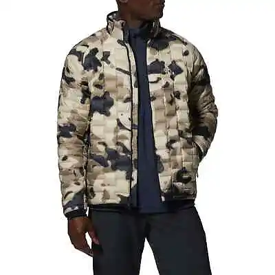 Mountain Hardwear Summiter 650 Down Jacket $160 Dunes Camo Quilted Puffer Mens L • $84.99