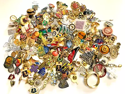 Vintage To Now Lot Of Brooches Pins And More 2.9LBS ALL MIXED LOT. Some Signed • $16.56