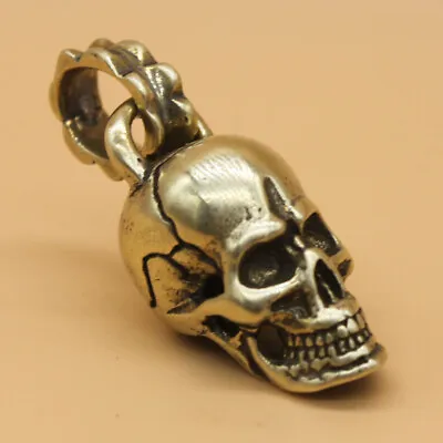 Brass Skull Keychains Keyring Skull Pendant Punk Biker Key Chain  • $8.99