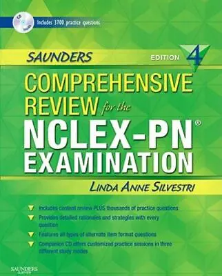 $23.90 • Buy Saunders Comprehensive Review For The NCLEX