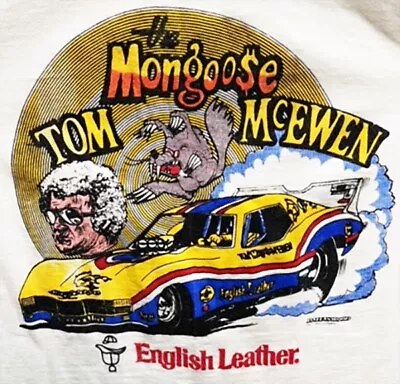 Vrhtf Nhra  Vtg  Original 70's Tom The Mongoose Mcewen Corvette  T Shirt-large • $229.99