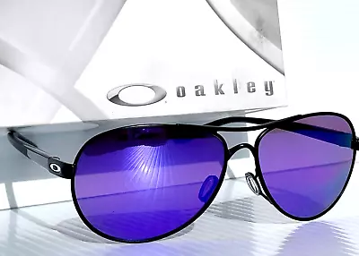 NEW Oakley FEEDBACK Satin Black 59mm POLARIZED Galaxy Violet Lens Sunglass 4079 • $168.88