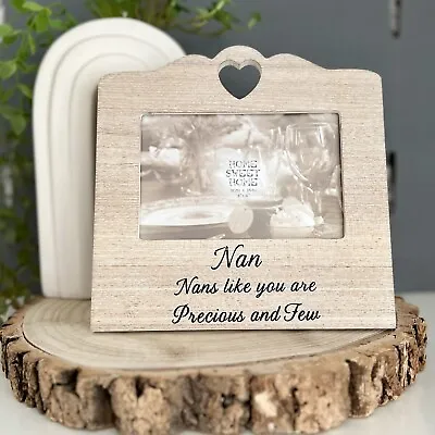 Wooden Heart Sentiment Photo Frame Picture Frame 4 X 6 Inch Nan Gift • £7.95