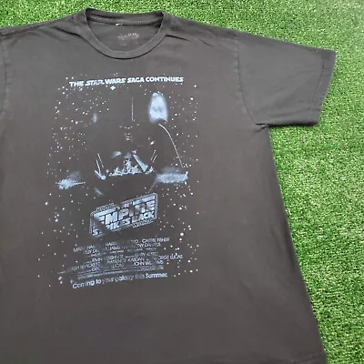 $24.95 • Buy Vintage Star Wars Shirt Mens L Black Blue Darth Vader The Empire Strikes Back