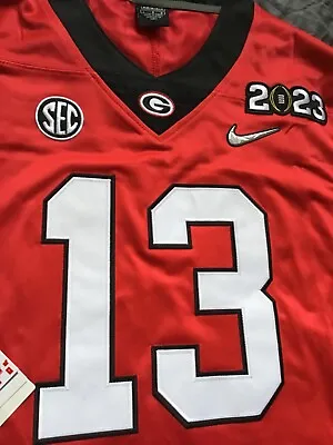 Georgia Bulldogs #13 Football Jersey BennettStitched.2023 Patch Ships From GA • $85.99