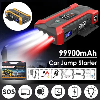 $52.99 • Buy 12V 99900mAh Car Jump Starter Power Bank Pack Portable Battery Charger Booster
