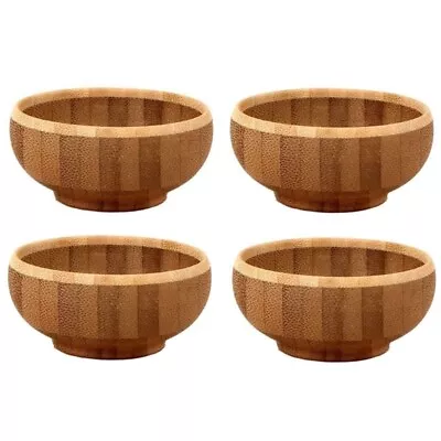 Totally Bamboo 2.5  Small Round Wooden Pinch Bowl / Condiment Cup - Set Of 4 • $14.95