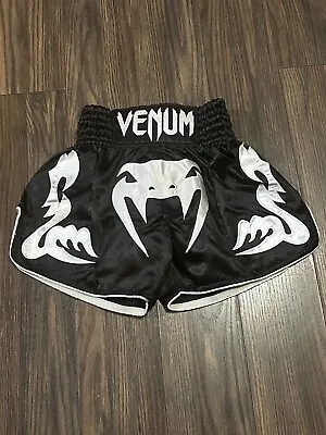 Venum Bangkok Inferno Muay Thai Shorts XS Black/White Kickboxing MMA • $20