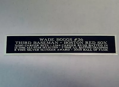 Wade Boggs Red Sox Autograph Nameplate For A Baseball Jersey / Bat Case 1.25 X 6 • $6.50