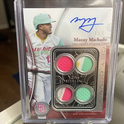 2024 Topps Sterling Manny Machado City Connect Auto Quad Patch Relic /5 • $324.99